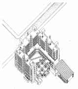 pict 51 * 51. Nurses Training College - L. Marques (Maputo) - axonometric * 1233 x 1394 * (66KB)